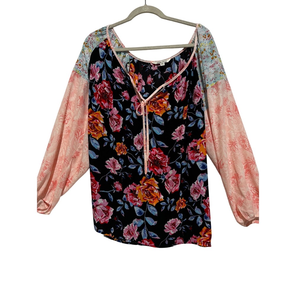 The Pioneer Woman Floral Patchwork Top XXXL‎ 3x Balloon Sleeve boho cottagecore
